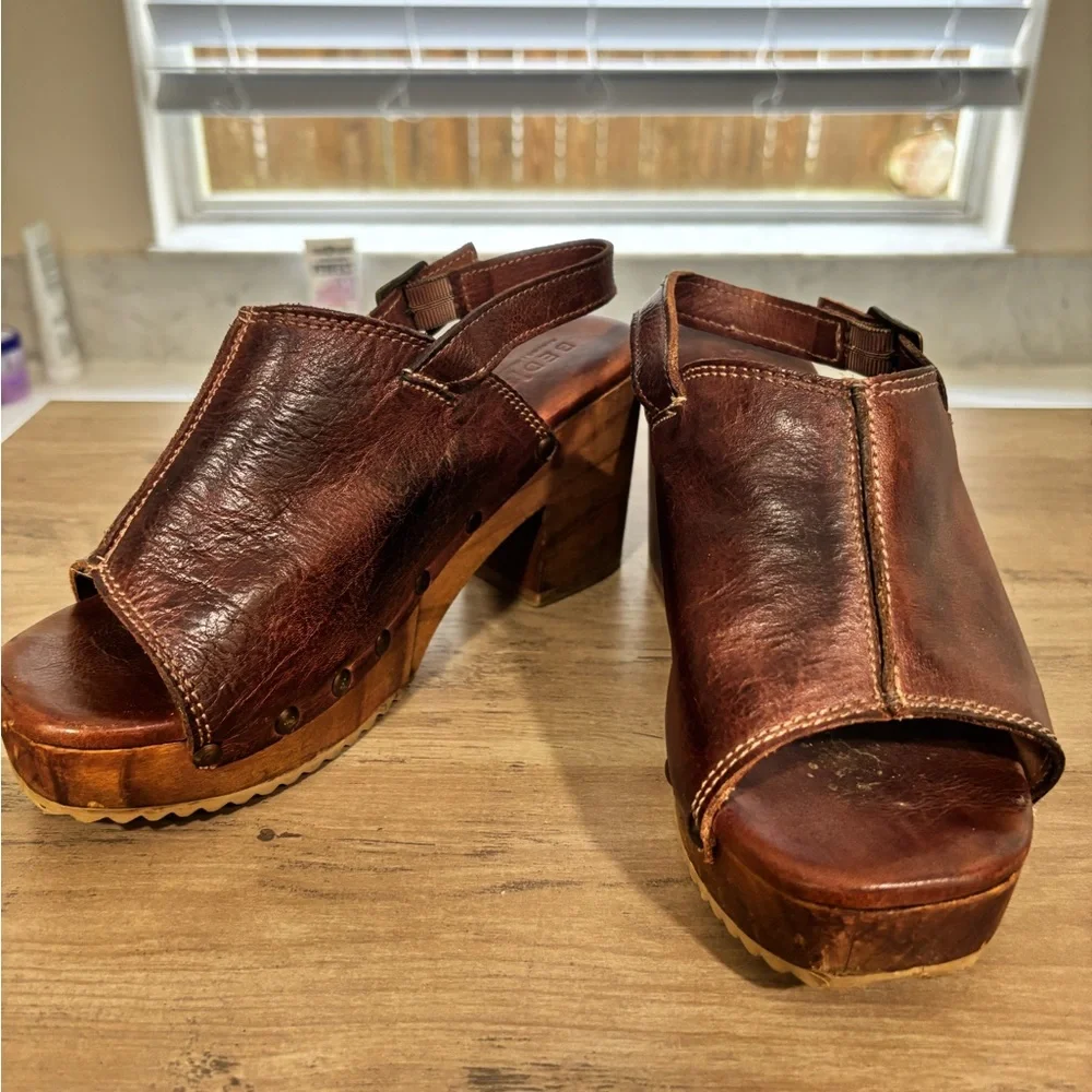 Women’s Bed Stu Marie Brown Leather Mules In Teak - Picture 7 of 16